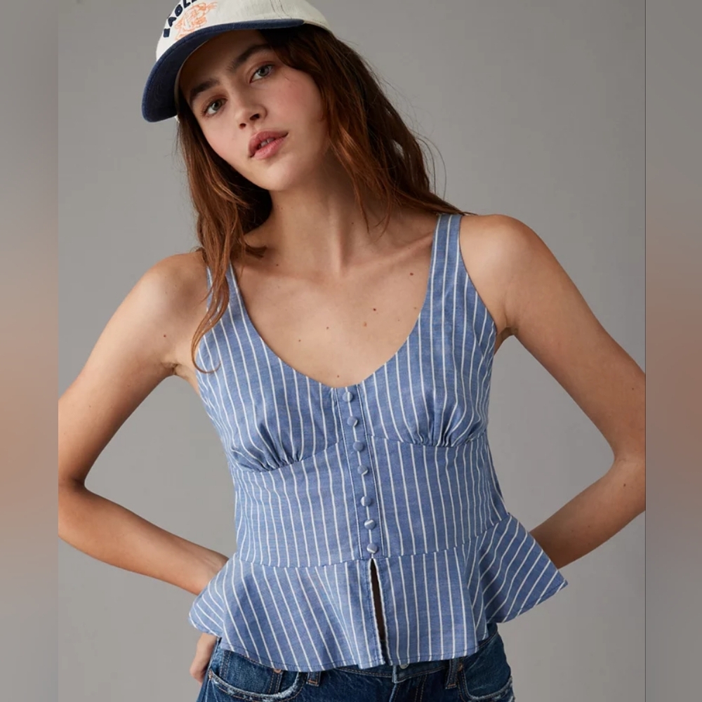 American Eagle | Peplum Corset Tank